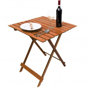 Table pliante 80 x 60 cm bois couleur noyer MAS116... 2