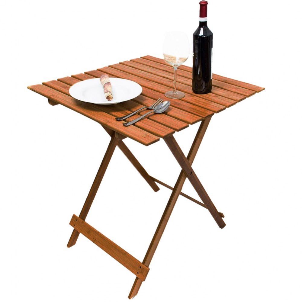 Table pliante 80 x 60 cm bois couleur noyer...