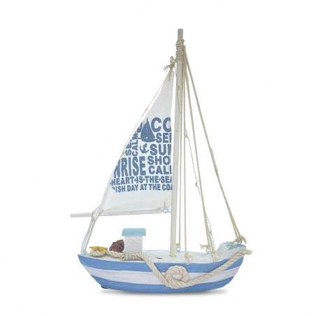 Bateau à voile en bois 830351 de la collection style marin avec 13 lumières LED