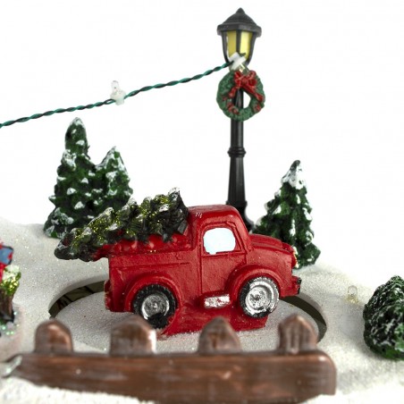 Mobile et décor de Noël 361002 avec magasin lumières musique, mouvement de Noël