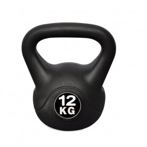 Kettlebell Fitness De 12kg En Pvc Avec Sable Et Poignée...