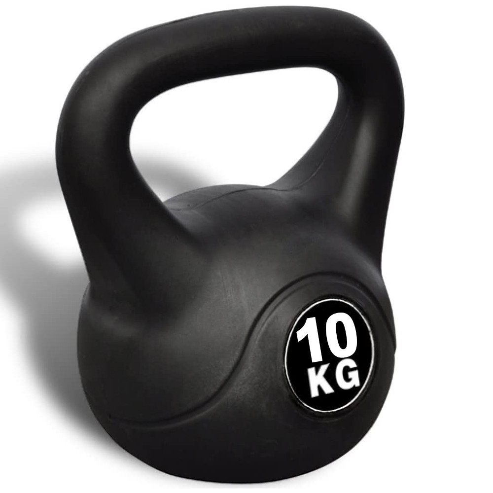 Kettlebell Fitness De 10kg En Pvc Avec Sable Et...