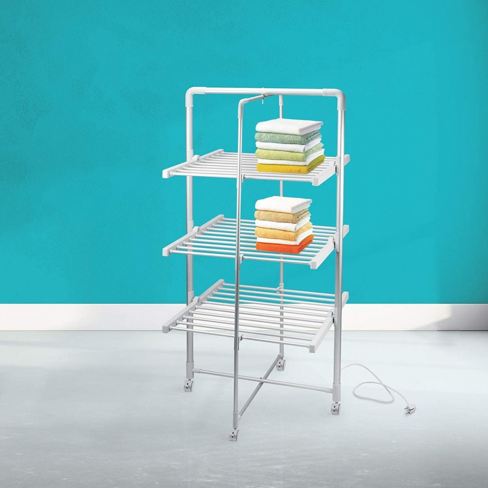 Étendoir pliant électrique étendoir à tour de 3...