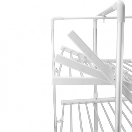 Étendoir pliant électrique étendoir à tour de 3 étages 300W 73x68XH143cm