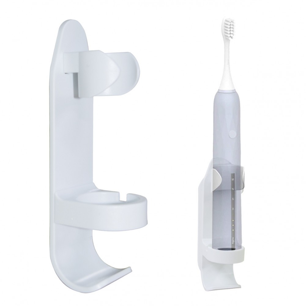 Porte brosse à dents électrique TMX00007 V2 montage mural avec adhésif blanc