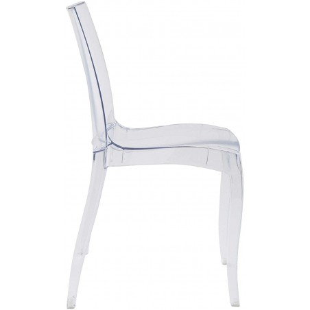 Set 4 pièces Chaise CRYSTAL LIGHT Design Transparent, Polycarbonate 42x38xH83 cm