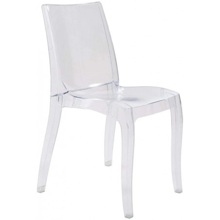 Set 4 pièces Chaise CRYSTAL LIGHT Design Transparent, Polycarbonate 42x38xH83 cm