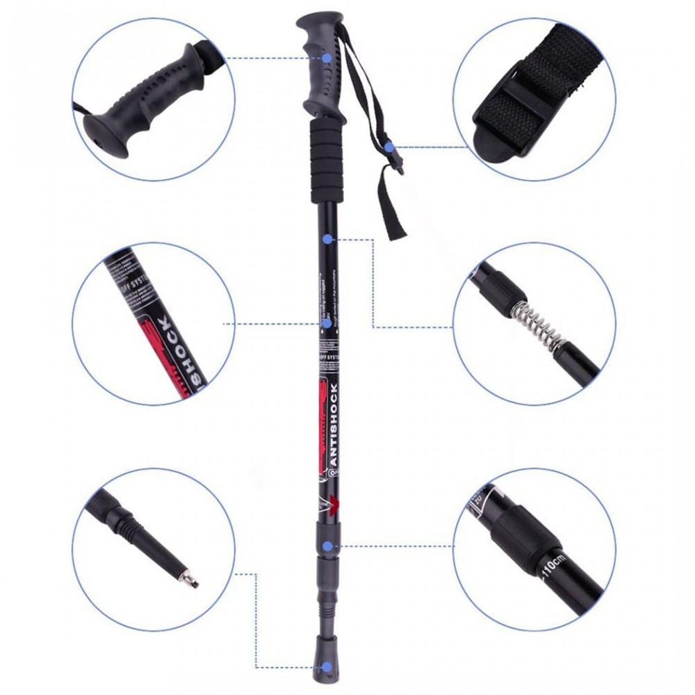 Bâtons de Trekking réglables de 65 à 135 cm...