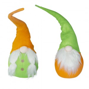 Gnome Avec Chapeau 234043 vert et orange 74 Cm en tissu...