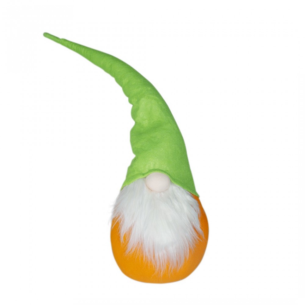 Gnome Avec Chapeau 234043 vert et orange 74 Cm en tissu avec barbe de Pâques