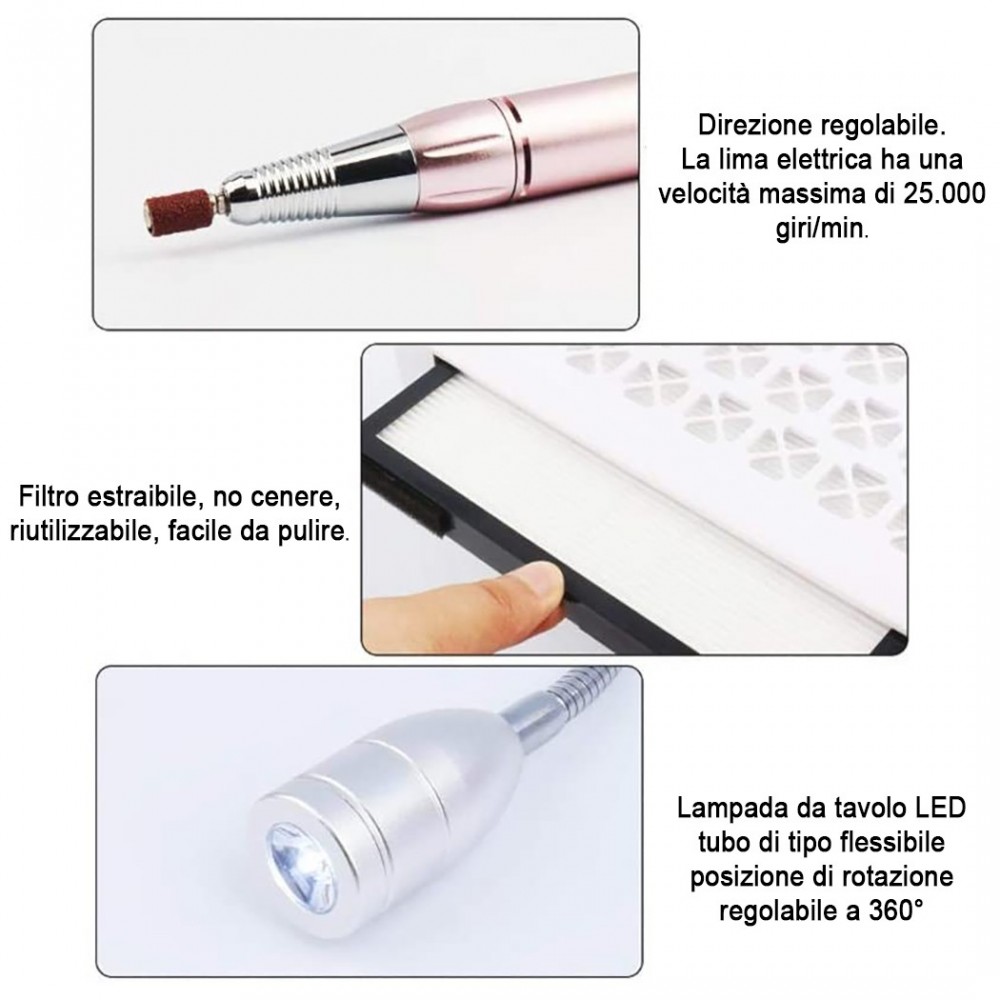 Machine à fraiser les ongles professionnel 4 en...