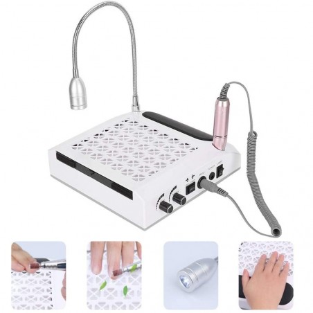 Machine à fraiser les ongles professionnel 4 en 1 art. 101434 avec lampe, outils