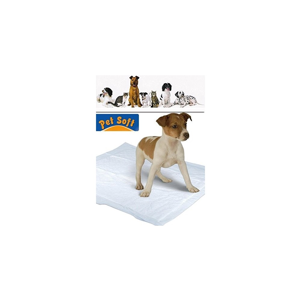 Pack 10 alaises - traverses pour chiens PET SOFT - capture d'odeurs des besoins des animaux super-absorbants 90 x 60 cm