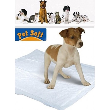 Pack 10 alaises - traverses pour chiens PET SOFT - capture d'odeurs des besoins des animaux super-absorbants 90 x 60 cm