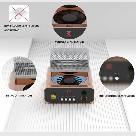 Fraise professionnelle, ventilateur et aspirateur 30000rpm 083020 NAIL SANDER M2