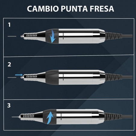 Fraise professionnelle, ventilateur et aspirateur 30000rpm 083020 NAIL SANDER M2