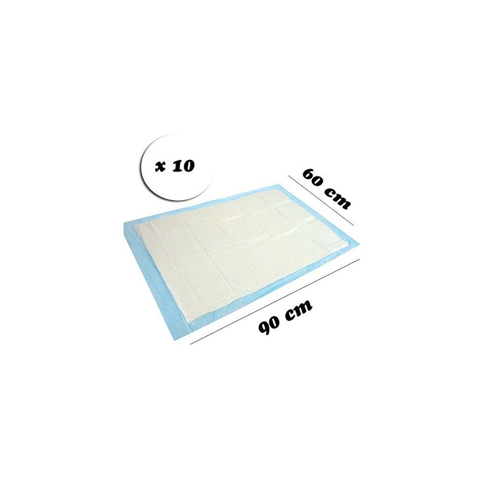 Pack 10 alaises - traverses pour chiens PET SOFT - capture d'odeurs des besoins des animaux super-absorbants 90 x 60 cm