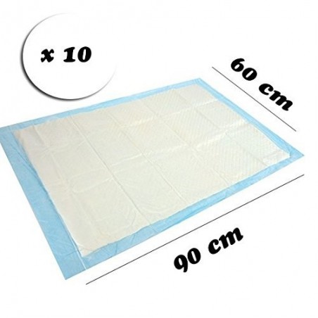 Pack 10 alaises - traverses pour chiens PET SOFT - capture d'odeurs des besoins des animaux super-absorbants 90 x 60 cm