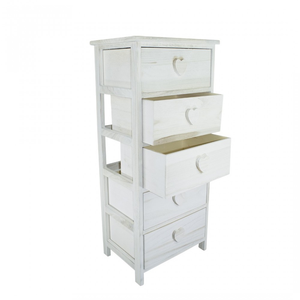 Armoire en bois avec poignée en forme de coeur...