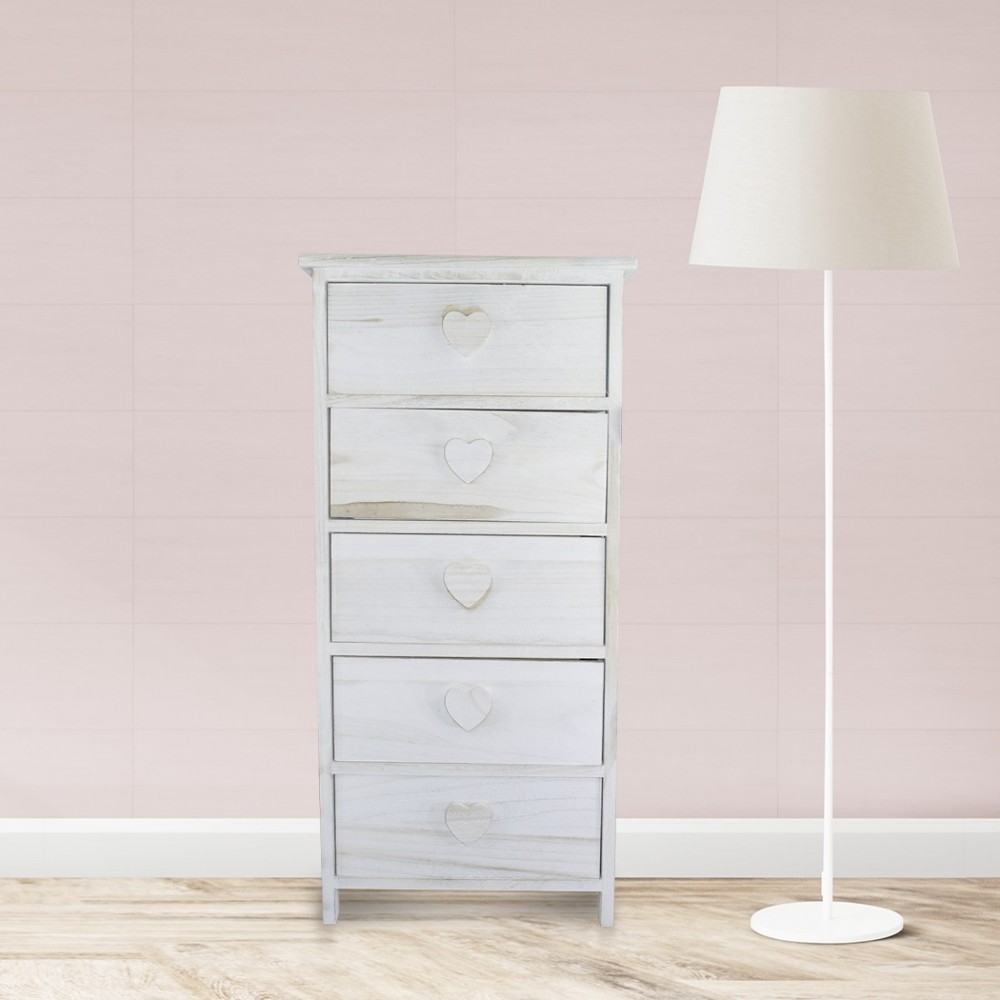 Armoire en bois avec poignée en forme de coeur...