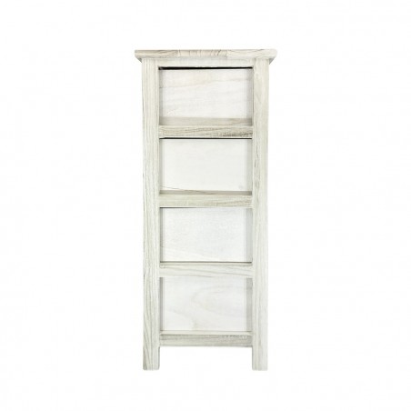 Armoire en bois avec pommeau en forme de coeur 4 tiroirs 40x29xH73 cm Art.398009