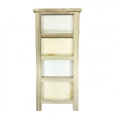 Meuble en bois avec fantaisie géométrique 398002 avec 4 tiroirs 40x29xH73 cm