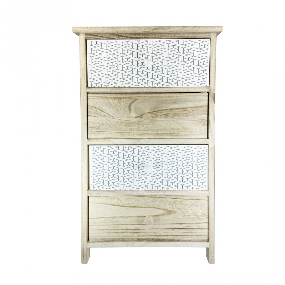 Meuble en bois avec fantaisie géométrique...