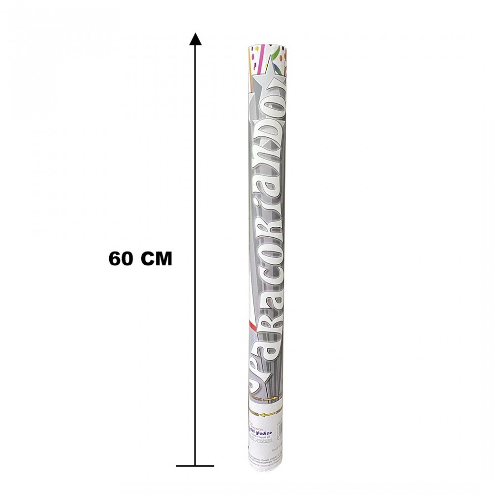 Canon à confettis blancs taille L 60 cm NY132...