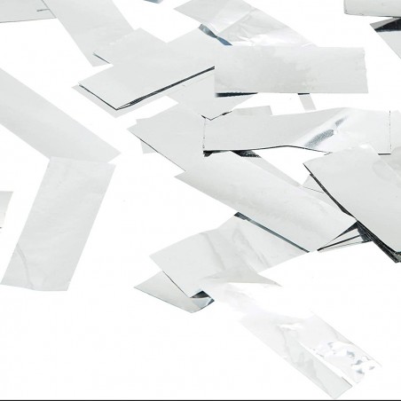Canon confettis blancs taille XL 80 cm NY133 pour fêtes événements