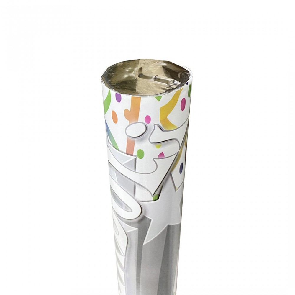 Canon à confettis blancs taille XXL 100 cm...