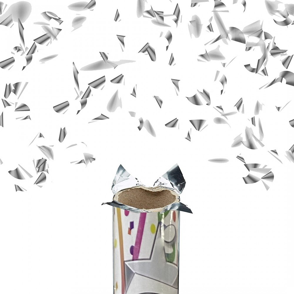 Canon à confettis blancs taille XXL 100 cm...