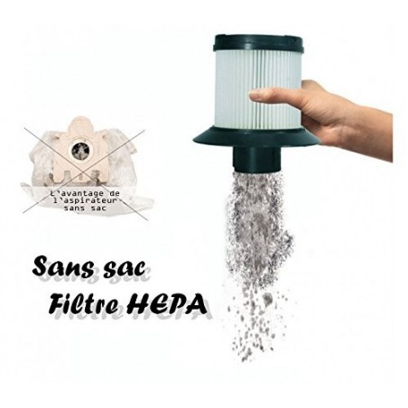 Aspirateur 1000 W LOLITA balai électrique sans sac HEPA tapis-de-chaussée de pinceau Capriccio 583101