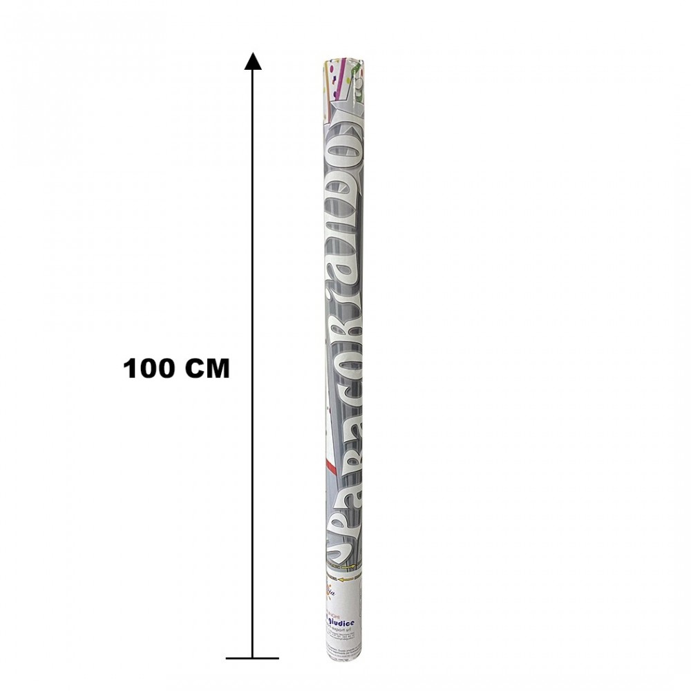Canon à confettis blancs taille XXL 100 cm...