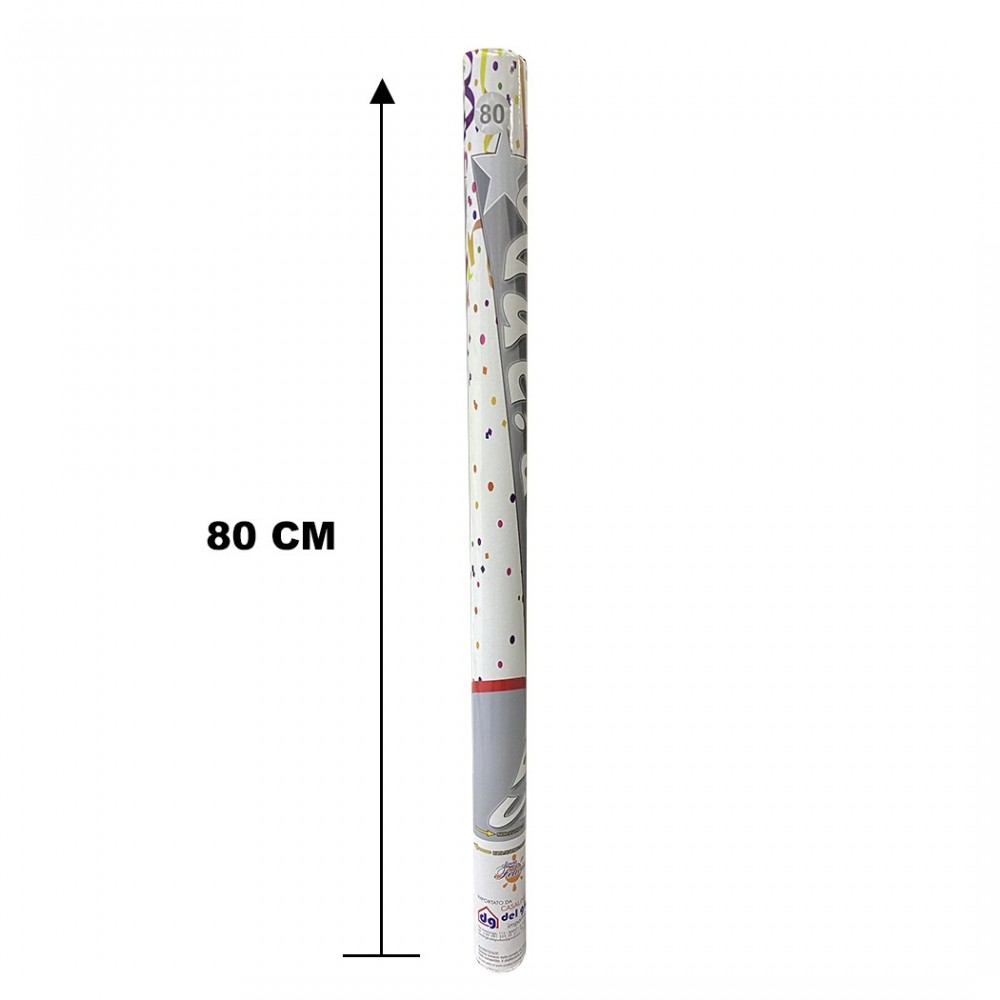 Canon confettis blancs taille XL 80 cm NY133...