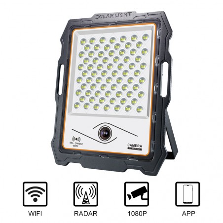 Caméra avec panneau solaire DW902 de 200W full HD 1080P wifi APP