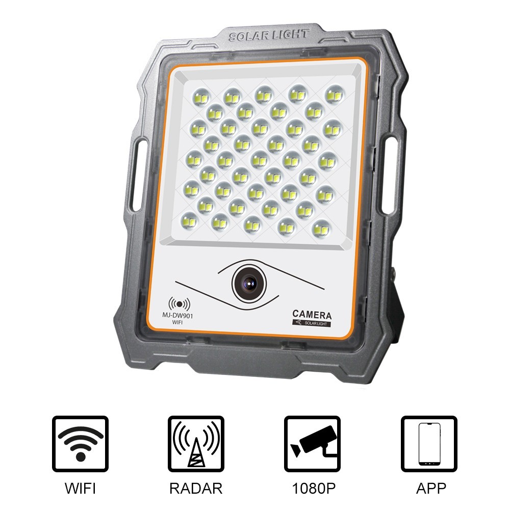 Caméra avec panneau solaire DW901 100W full HD...