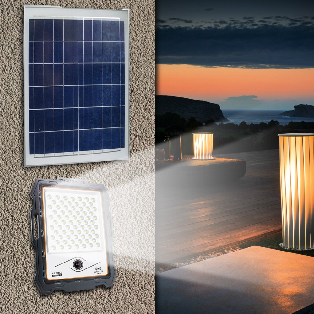 Caméra avec panneau solaire DW901 100W full HD...