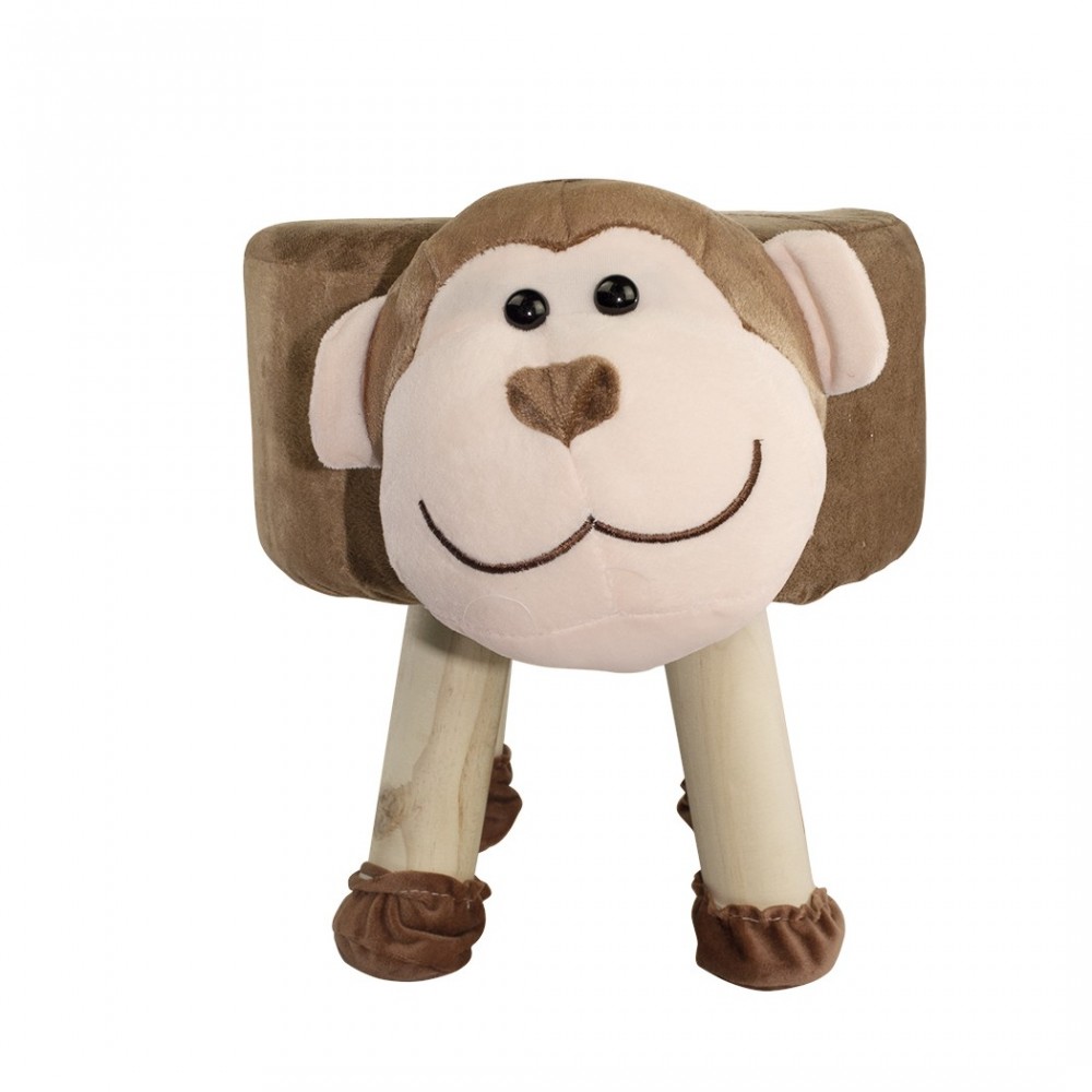 Pouf en tissu souple 372025 en forme de singe...