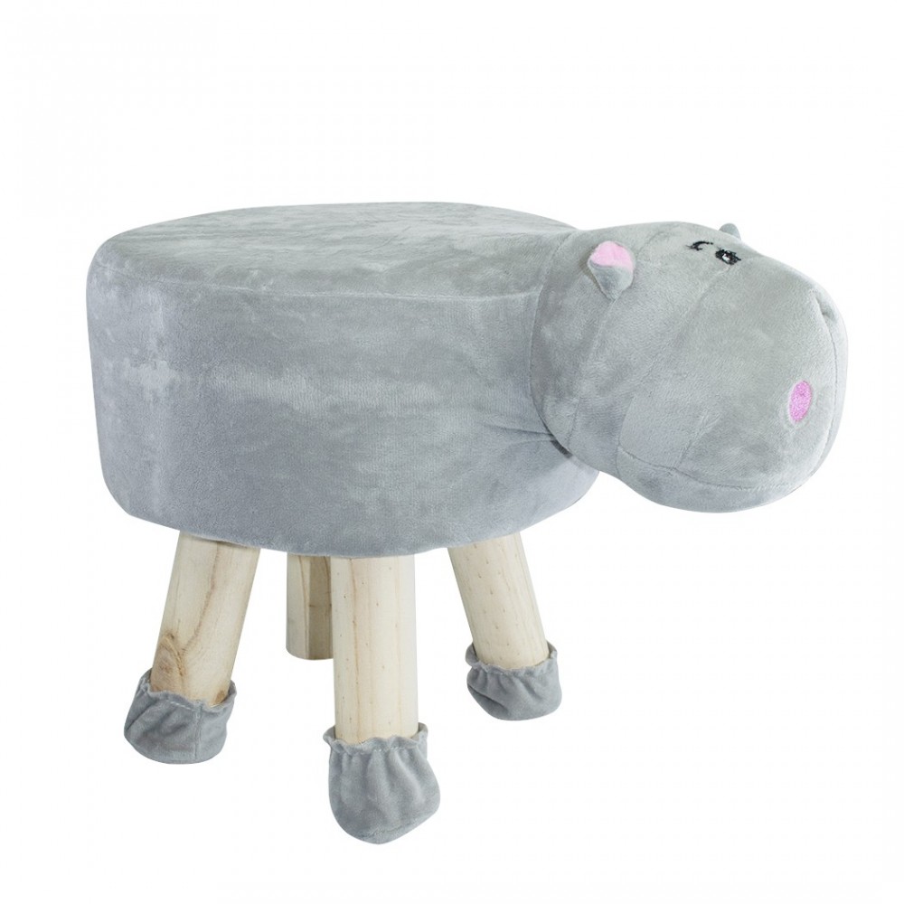 Pouf en tissu souple 372026 forme Hippopotame...