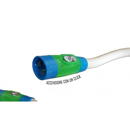 Lampe cou - double lumière led collier souple caoutchouc - polyvalente 4 LED 