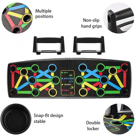 Push up board 210191 table pliante pour entraînement portable push-up fitness