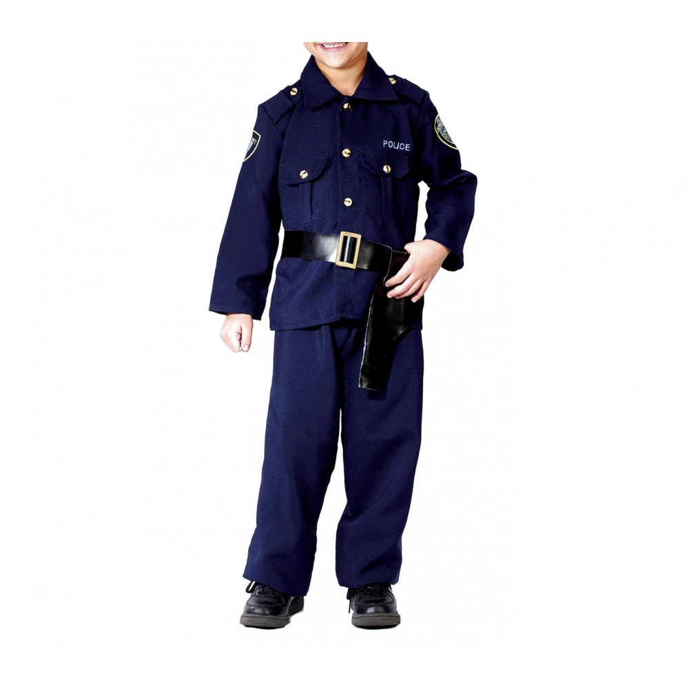 227738 Costume de carnaval déguisement Policier Enfant de 2 à 6 ans