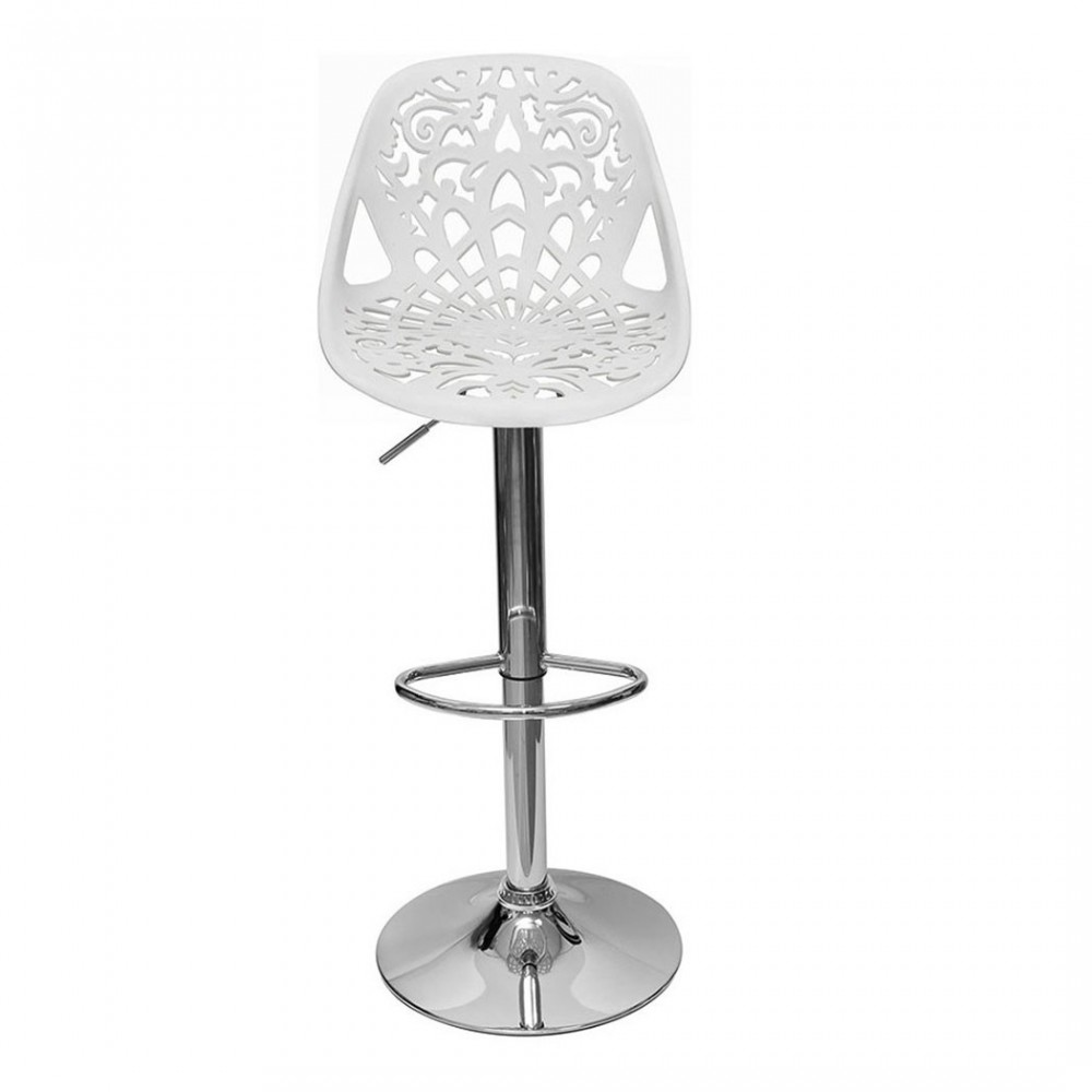 Tabouret snack bar en polypropylène GIGLIO piston à gaz H79 cm siège pivotant