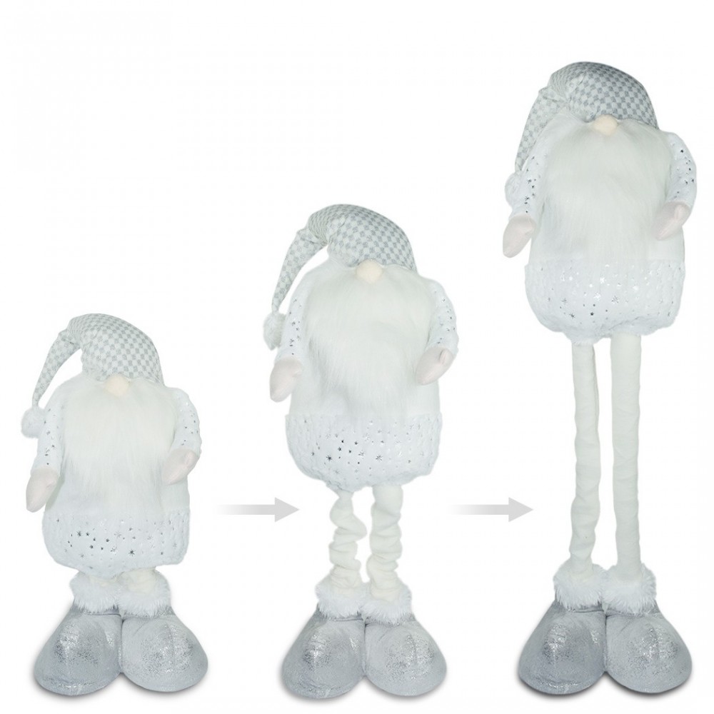 Gnome blanc avec barbe longue 383030 de 54cm...