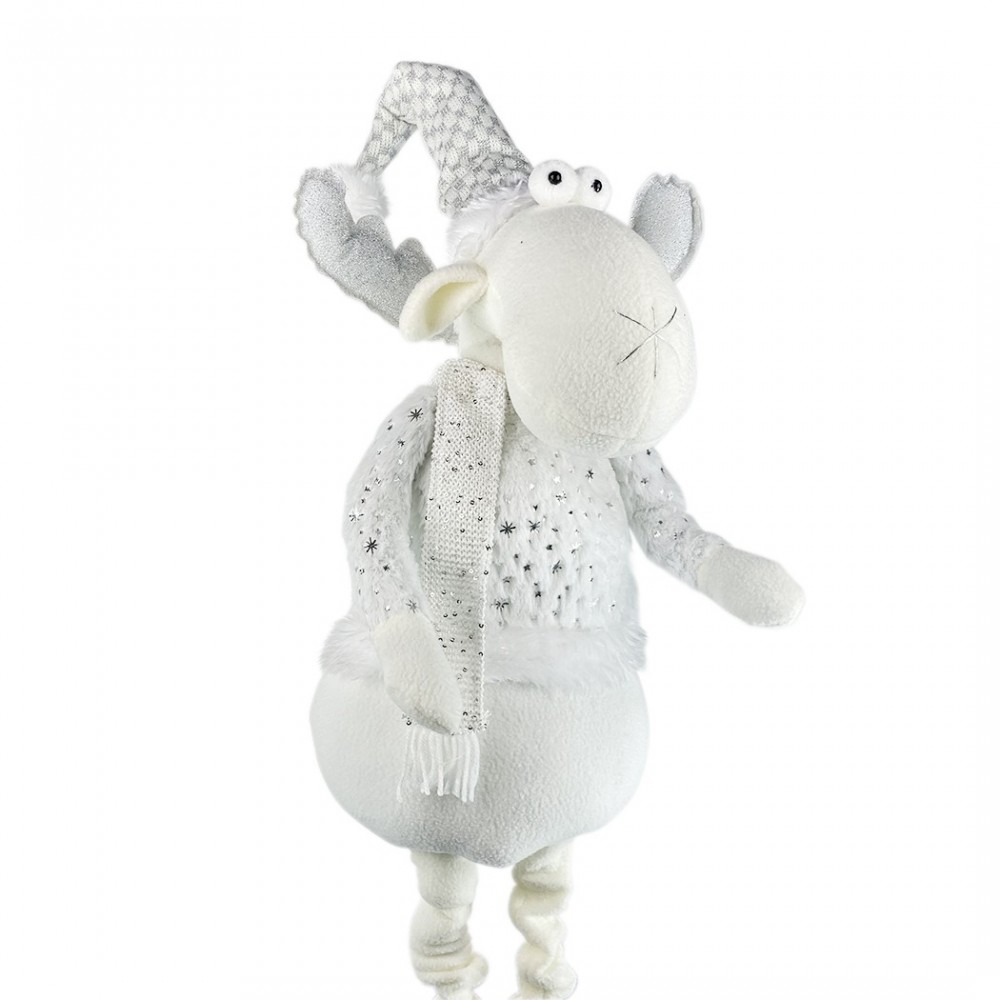 Renne BLANC de Noël 383031 hauteur réglable de...