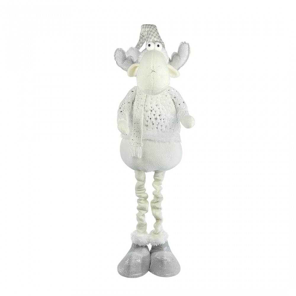 Renne BLANC de Noël 383031 hauteur réglable de...