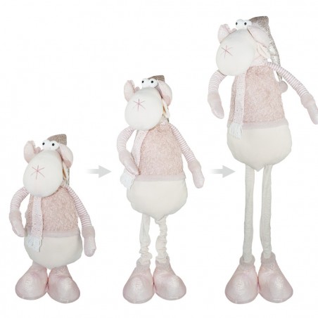 Renne ROSE de Noël 383027 hauteur réglable de 54 cm à 105 cm en polyester