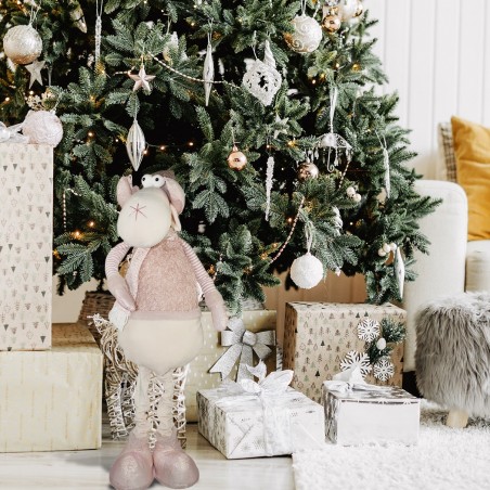 Renne ROSE de Noël 383027 hauteur réglable de 54 cm à 105 cm en polyester