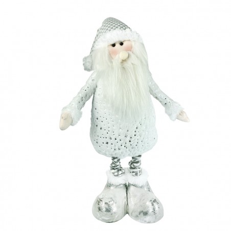 Père Noël BLANC 383029 hauteur réglable de 54 cm jusqu’à 105 en polyester