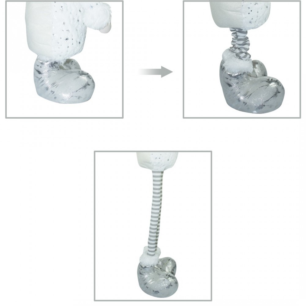 Père Noël BLANC 383029 hauteur réglable de 54...